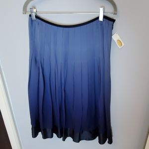Pleated silk skirt